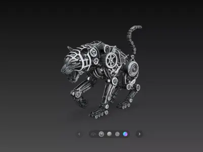Mechanical Tiger Robot Animal Sci Fi 3D Print STL Model 3D print model