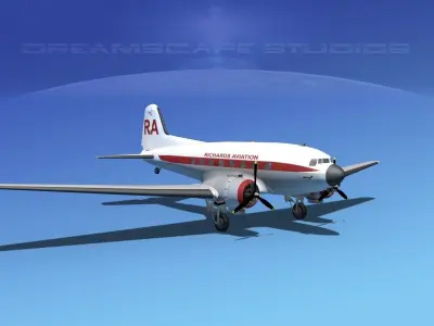 Douglas DC-3 Richards 3D model