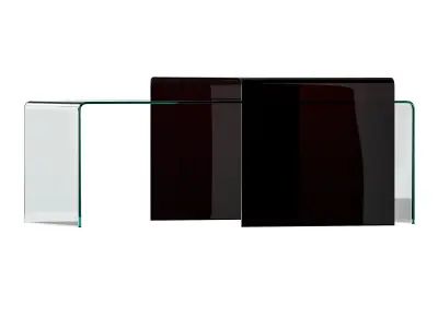 Table Basse 110 X 50 Cm Verre BURANO 3D model