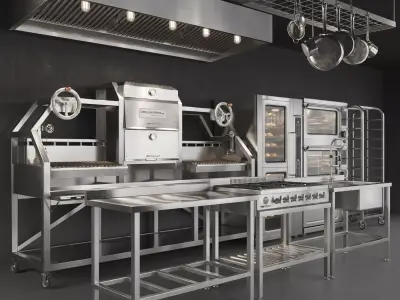 Commercial Kitchen Equipment 3D model