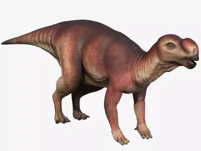 Muttaburrasaurus dinosaur Low-poly 3D model