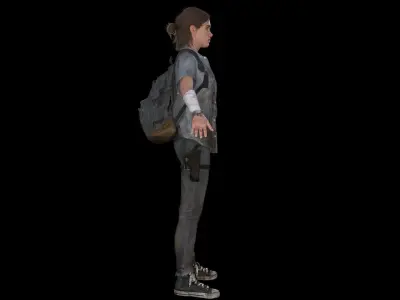 Ellie Williams The Last of Us Part 2 Low-poly 3D model