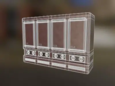 Lockers  Low-poly 3D model purchase
