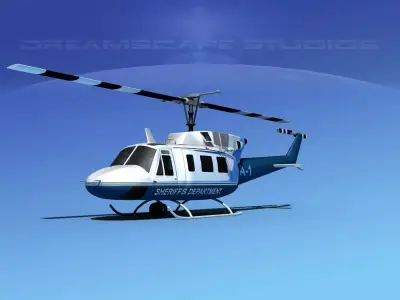 Bell 212 V07 Sheriffs Deptment 3D model