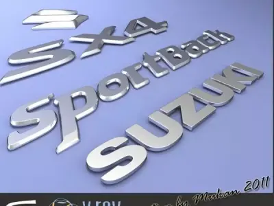Suzuki SX4 Car Logo 3D model