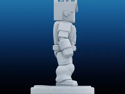 Block-Man Space Marine Stylized Armored Mini Figure PM-176 3D print model