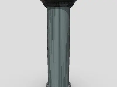 Advertising Column 3 Low-poly 3D model