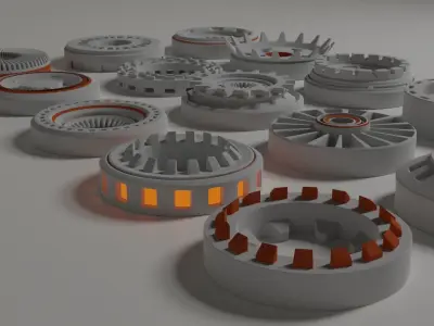 Sci fi kitbash details 3D model