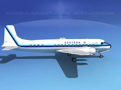 Douglas DC-6 Eastern Airlines 2 3D model
