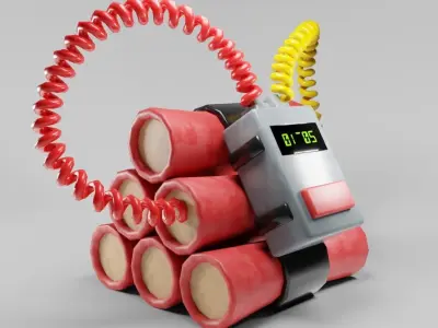 TNT prop Low-poly 3D model