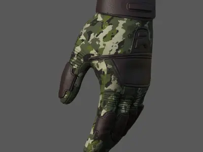 Gloves military combat soldier armor scifi fantasy 3d human  Low-poly 3D model
