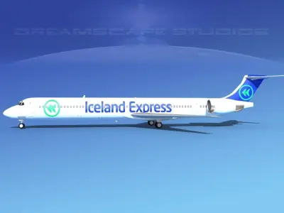 McDonnell Douglas MD-90 Iceland Express 3D model