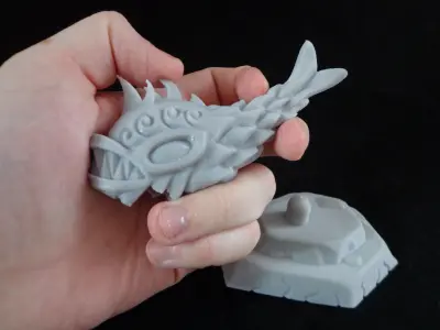 Angry fish 3d print Free 3D print model