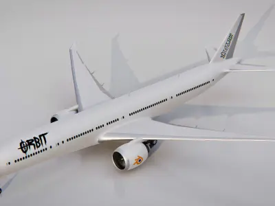 Boeing 777 Low-poly 3D model