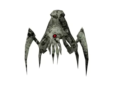 PS1 low poly Alien Monster Low-poly 3D model