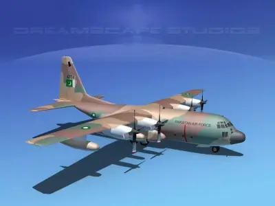 Lockheed C-130 Hercules Pakistan Air Force 3D model
