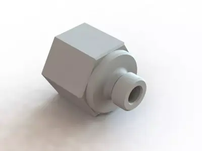 Conexao Connection Femea Female 1-4 NPT x Macho Male 3-8 Inch 3D model