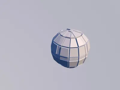 Sci Fi Object No 19 - Pyramid Sphere Torus 2019 Low Poly 3D model