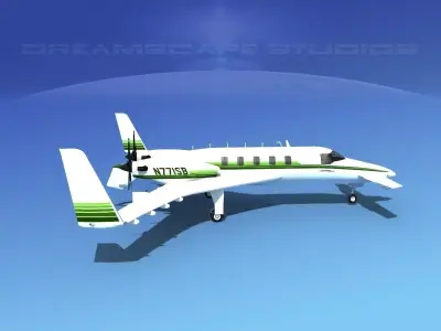 Beechcraft Starship 2000 T11 3D model