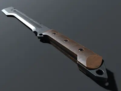 Gear-Machete-Lowpoly Low-poly 3D model
