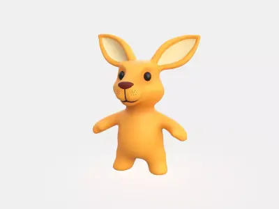 Little animal baby - Kangaroo cute - Character026 Low-poly 3D model