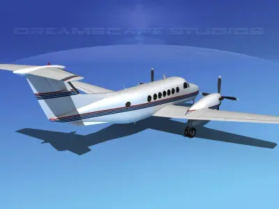 Beechcraft 350 Super King Air V04 3D model