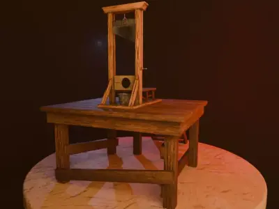 Guillotine Low-poly 3D model
