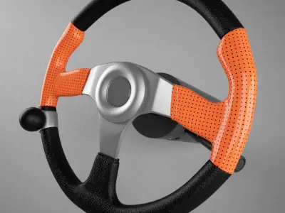 Steering Wheel highpoly 3D model