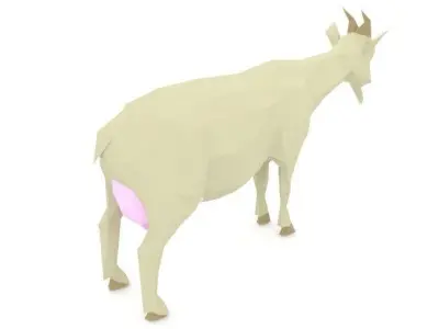 Animal Goat Low Poly Low-poly 3D model
