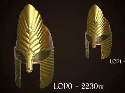 Archon Helmet 01 Low-poly 3D model