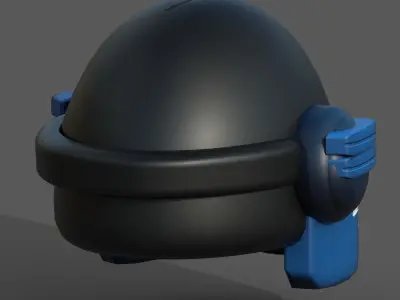 Helmet scifi fantasy futuristic military Scifi Low-poly 3D model