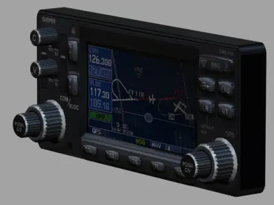 Garmin GNS 430 GPS Nav Comm Low-poly 3D model
