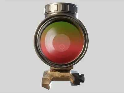 Trijicon MRO Reflex Sight Low-poly 3D model