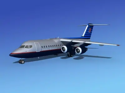 BAe 146-300 United Airlines 1 3D model