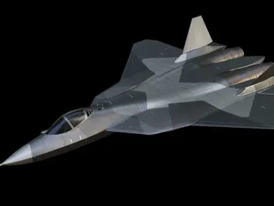 Sukhoi Su-57 Low-poly 3D model