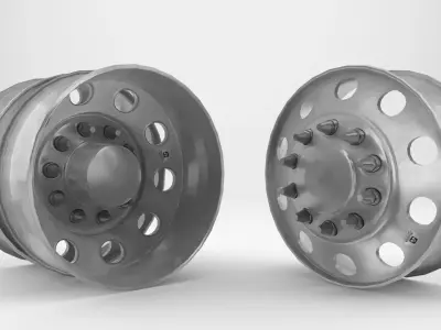 10 LUG ALCOA MILLED WHEELS 3D model