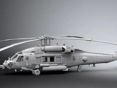 HH 60H RescueHawk Scale model 3D print model