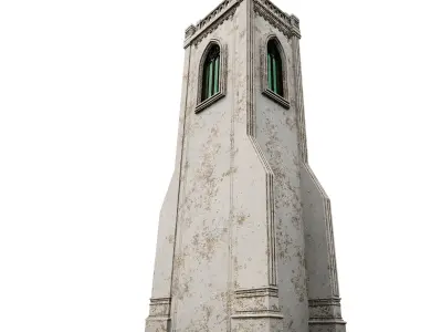 GOTHIC CASTLE BUILDING 19 Low-poly 3D model