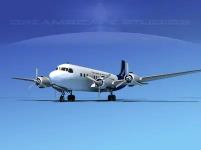 Douglas DC-7B Trans Pacific 3D model