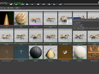 Spider Rigged and Game Ready Low-poly 3D model