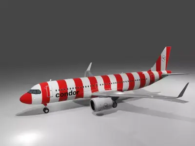 Condor airlines airbus a320neo 3d model Low-poly 3D model