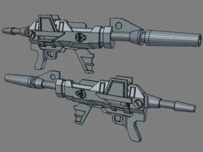 Transformers Mirage G1 Gun Low-poly 3D model