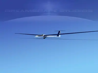  Schleicher ASW 22 Sailplane V06 3D model