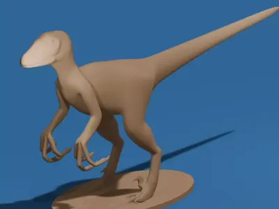 Velociraptor Model Showcase Realistic Dinosaur 3D Model 3D print model
