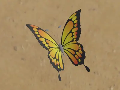 Rigged And Animated Butterfly 3D model