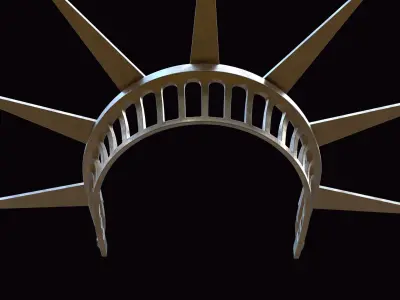 Crown - statue of liberty 3D print model