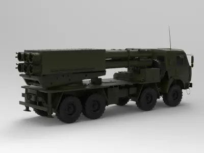 Tornado multiple rocket launcher 3D model