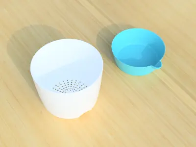 Commercial Use Simple Self-Watering Planter STL Pack 3D print model