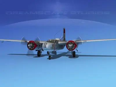 Douglas A-26B Invader V01 USAAF 3D model