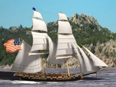 US Navy Brig Eagle 3D model